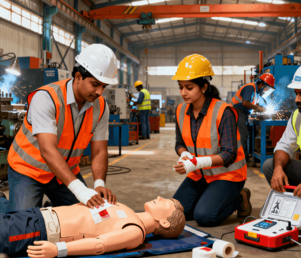 Manufacturing & Trades Safety: How Blended First Aid Learning Keeps Local Teams Compliant
